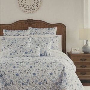Blue and White Patterned Fabric